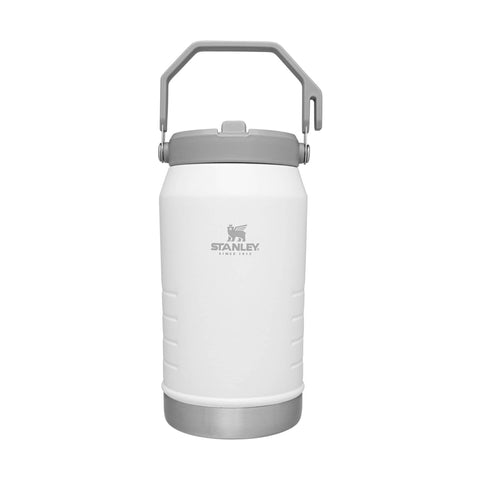 STANLEY IceFlow Stainless Steel Water Jug with Straw, Vacuum Insulated Water Bottle for Home and Office, Reusable Tumbler with Straw Leak Resistant Flip, Polar, 64OZ