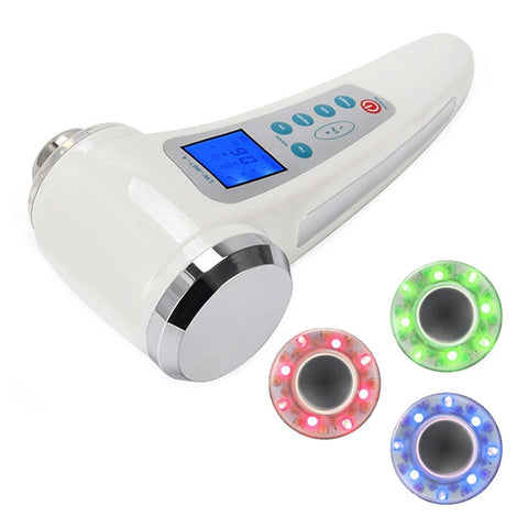 BOWKA Cosmetic Ultrasound Device 1 MHz + 3 MHz for Body and Face Ultrasonic Devices Skin Rejuvenation Skin Cleansing Anti-Wrinkle Anti-Ageing and Acne