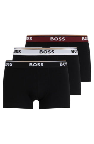 BOSS Mens 3 Pack Power Boxer Shorts - Black/black/black973 - XL