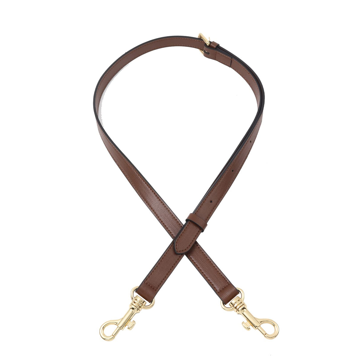 Shoulder Strap Genuine Leather Purse Strap Adjustable Replacement Crossbody Shoulder Bag Handbag (Shoulder Strap Caramel Colour?Rose Gold Hardware?)