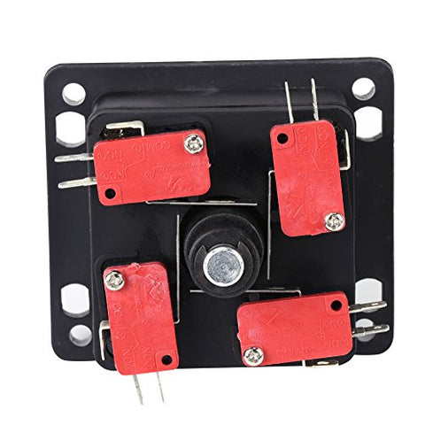 Walfront Arcade Joystick, American Style 4/8 Way Game Joystick with Microswitch Replacement Parts for Arcade Games Machine and Other PC Fighting Games