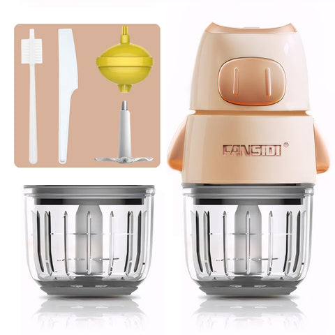 FANSIDI 2024 Baby Food Maker | Baby Food Processor - Multi-Function Food Blender for Making Baby Food, Puree, Fruit, Vegetable, Meat, Easy Clean Small Baby Food Grinder with 2 Durable Glass Container