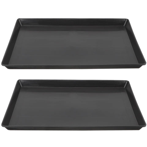 SUPVOX 2Pcs Dog Crate Pan Dog Crate Tray Replacement Bird Cage Bottom Plastic Tray for Pet Cages Small Dogs Crates and Kennels Black