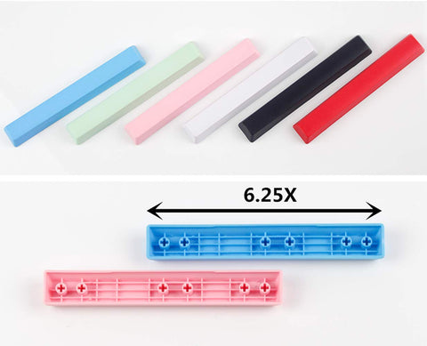 10 Keys OEM Profile Thick PBT Keycaps Arrow WASD Esc 6.25u Spacebar Blank Keyset for Cherry MX RGB Switches Mechanical Keycaps Gaming Replacement (White)