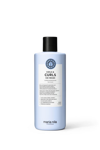 Maria Nila Coils & Curls Co-Wash, 350 ml, For Curly & Wavy Hair, Jojoba oil to Stay Hydrated while Washing, Shea butter for Curl Enhancement, 100% Vegan