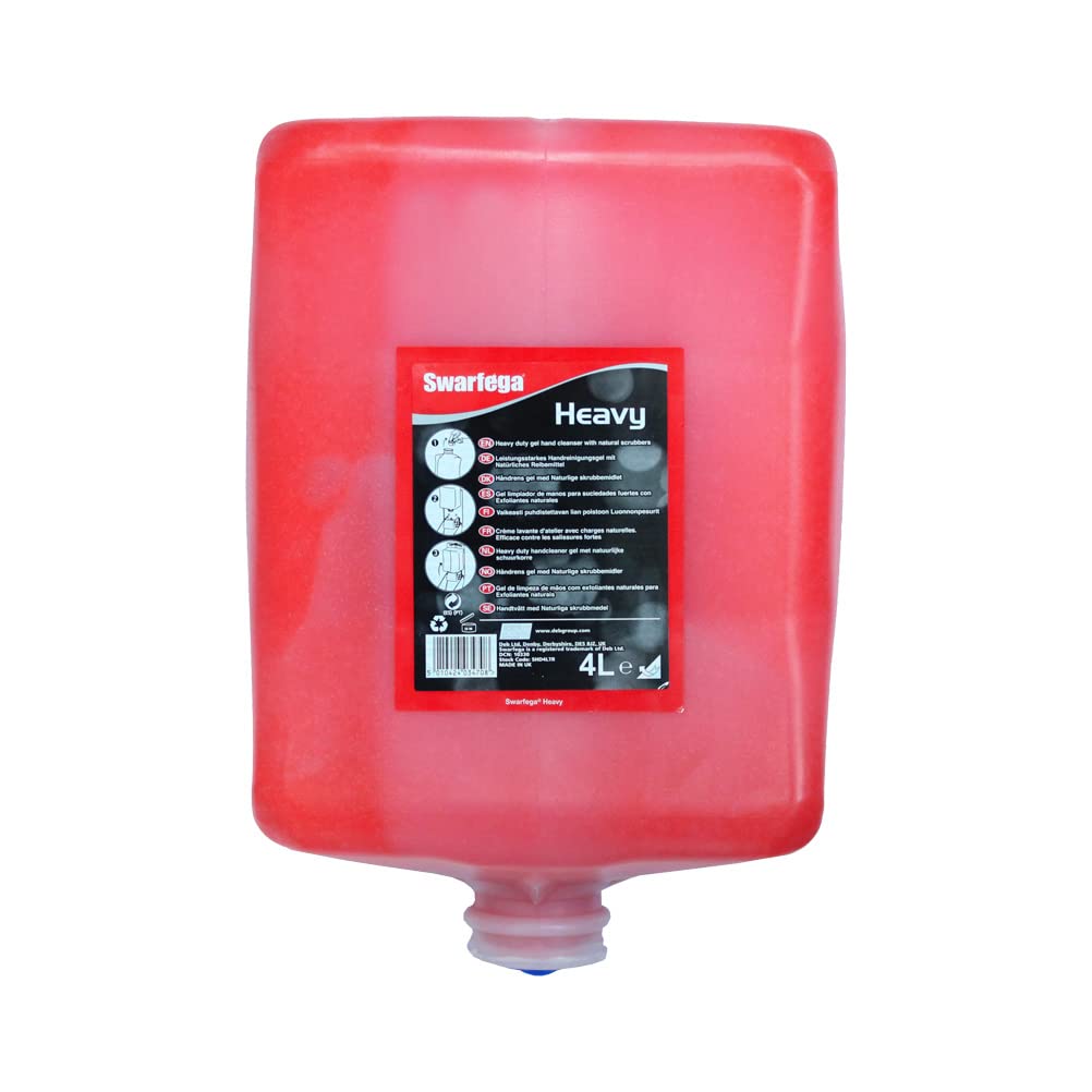 Swarfega SHD4LTR Heavy Duty Hand Cleaner, Hand Wash with Natural Scrub and Conditioner for Working Hands, Gentle on Skin, 4 Litre Cartridge