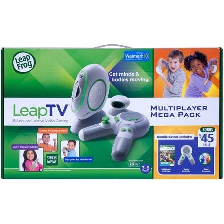 LeapFrog LeapTV Educational Active Video Gaming System Multiplayer Mega Bundle