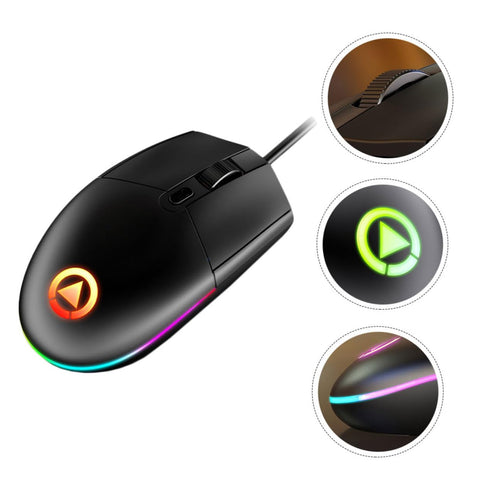 UKCOCO Wired Gaming Mouse Silent Computer Mobile Mute Wired Ergonomic Optical USB Wired Wireless Mice Optical Mice Game Playing Lapdesk Breathing Light Gaming Mouse Abs Notebook Work Led