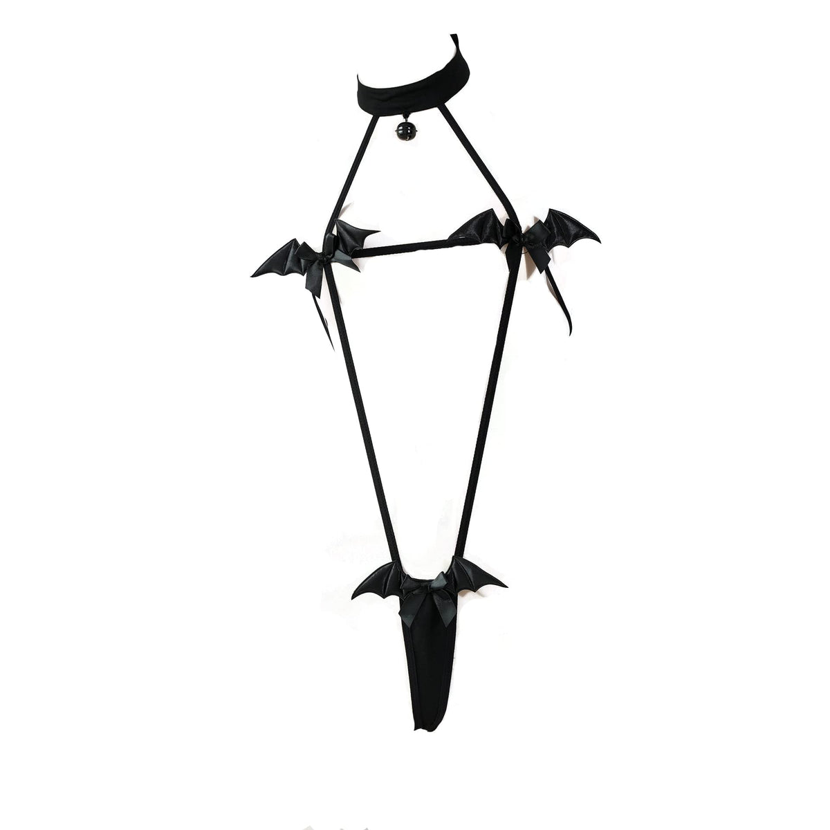 JasmyGirls Women's Sexy Devil Cosplay Lingerie Halloween Anime Micro Bikini Kawaii Bra Panty Japanese Bat Slingshot Gothic Outfit