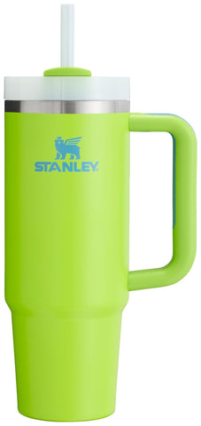 Stanley Quencher H2.0 FlowState Tumbler, Vacuum-Insulated, Stainless Steel, with Lid and Straw for Water, Iced Tea, Coffee, Smoothies and More, Bright Lime, 0.9 Litres