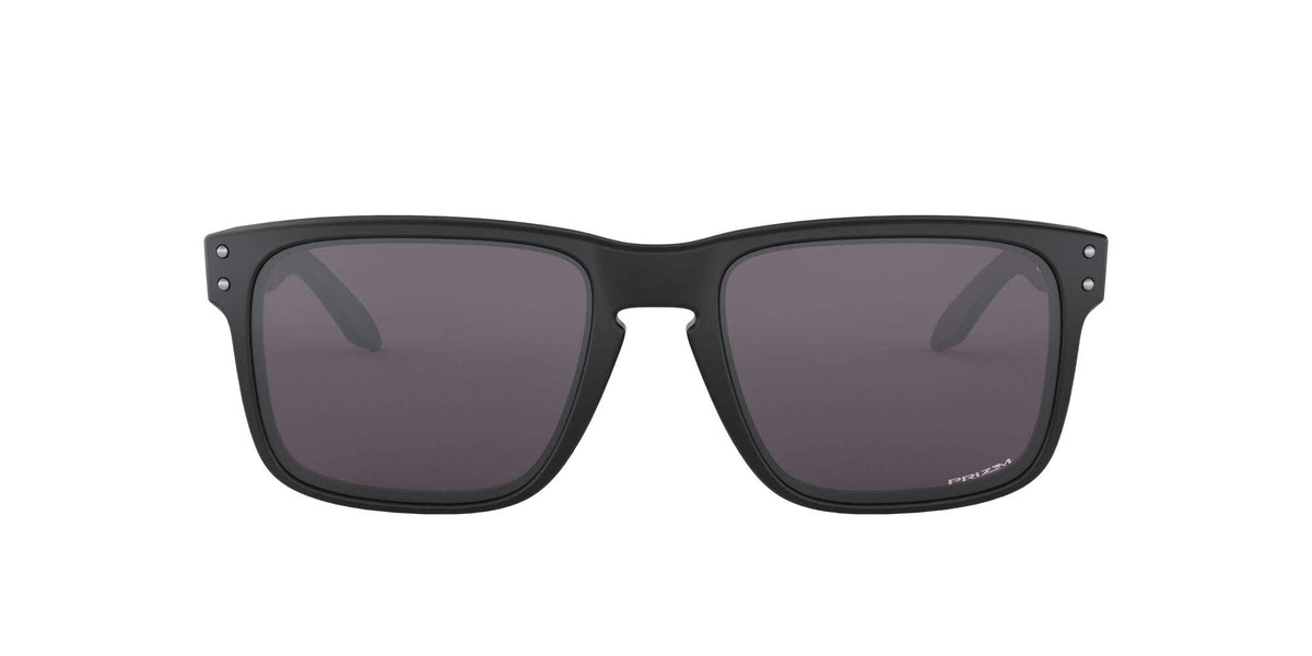Oakley Men's Holbrook 9102E8 Sunglasses, Matte Black/Prizmgrey, 55