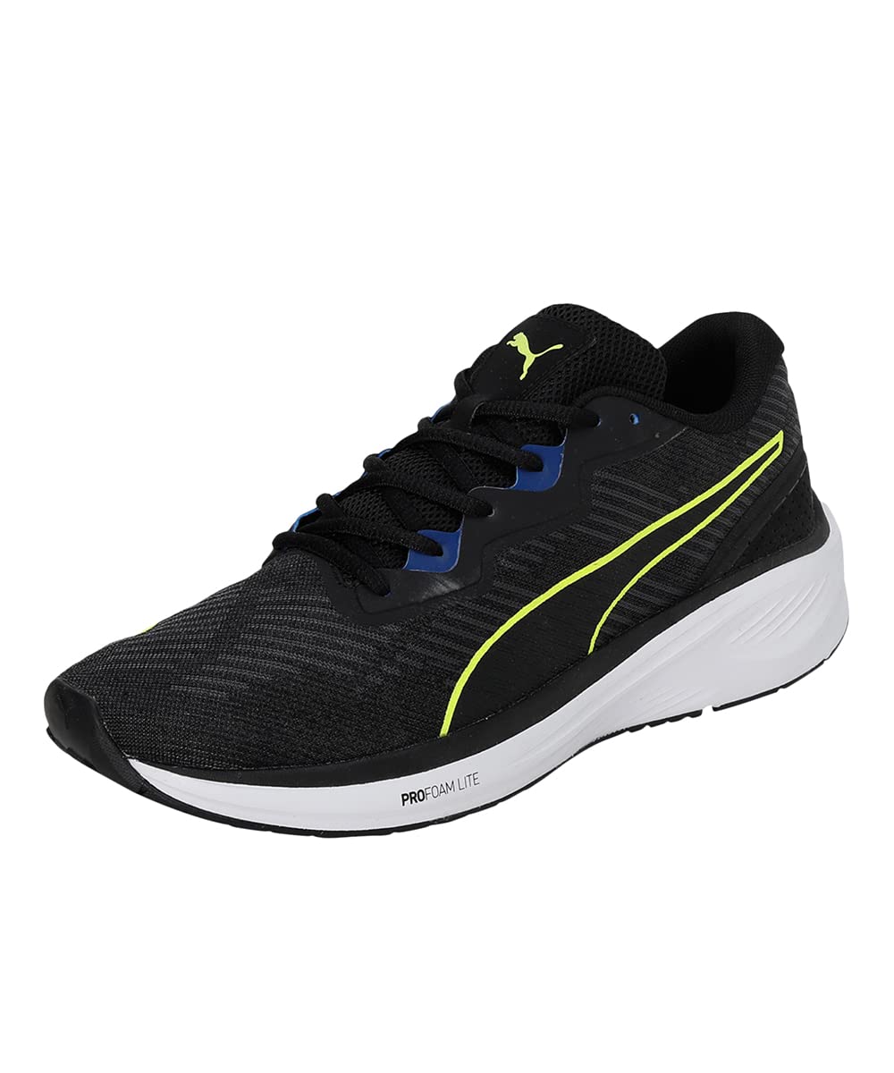 PUMA Unisex's Aviator Profoam Sky Running Shoe, Puma Black Blazing Blue, US:5.5