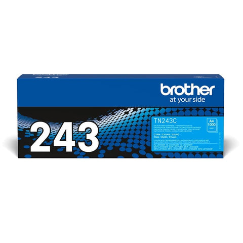 BROTHER, TN-243C Toner Cartridge, Cyan, Single Pack, Standard Yield, Includes 1 x Toner Cartridge, Brother Genuine Supplies
