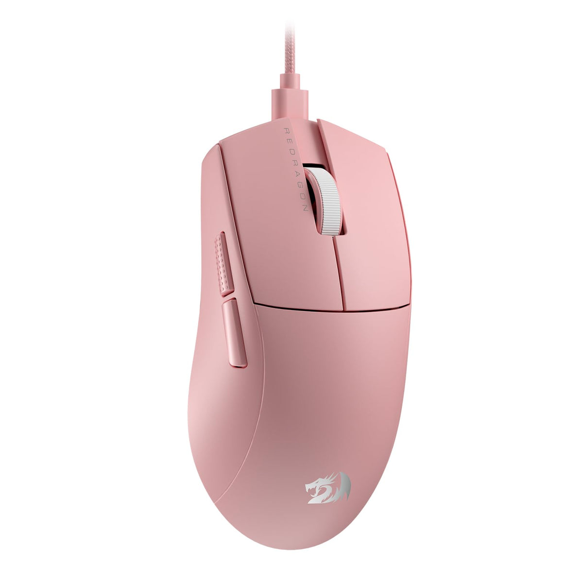 Redragon M724 Wired Gaming Mouse, 42G Ultra-Light 12,400 Max DPI Optical Gaming Mouse with 5 Programmable Buttons, Ergonomic Natural Grip Build, Software Supports DIY Keybinds & DPI, Pink