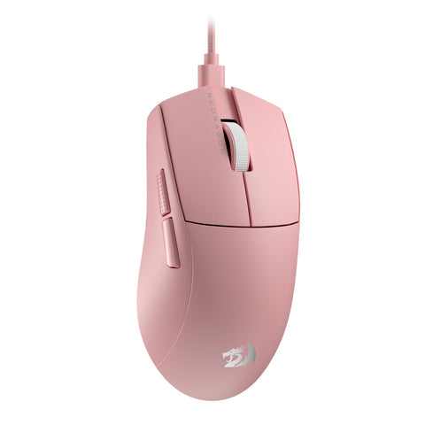 Redragon M724 Wired Gaming Mouse, 42G Ultra-Light 12,400 Max DPI Optical Gaming Mouse with 5 Programmable Buttons, Ergonomic Natural Grip Build, Software Supports DIY Keybinds & DPI, Pink