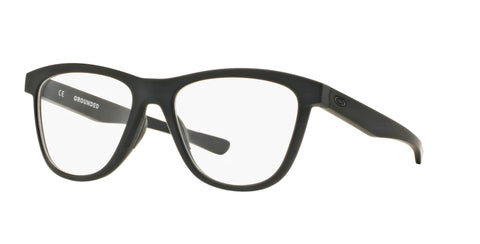 Oakley Men's Ox8070 Grounded Square Prescription Eyeglass Frames, Satin Black/Demo Lens, 53 mm