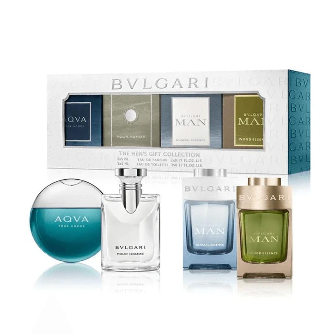 BVLGARI Mens Colgone Variety Gift Set Mini Splashes 0.17 Fl oz