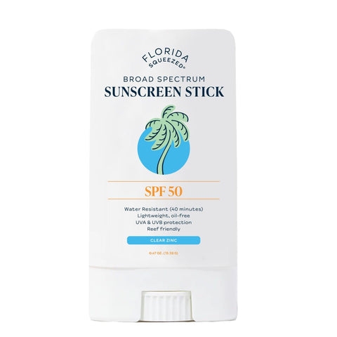 Florida Squeezed Broad Spectrum Sunscreen Stick SPF50 | .47 oz | Mineral and Zinc Face Stick
