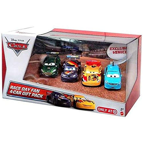 Disney / Pixar CARS Movie Exclusive 1:55 Die Cast Cars Race Day Fan 4-Pack #3 [Alloy Hemberger, Max Schnell, Nigel Gearsley & Miguel Camino]