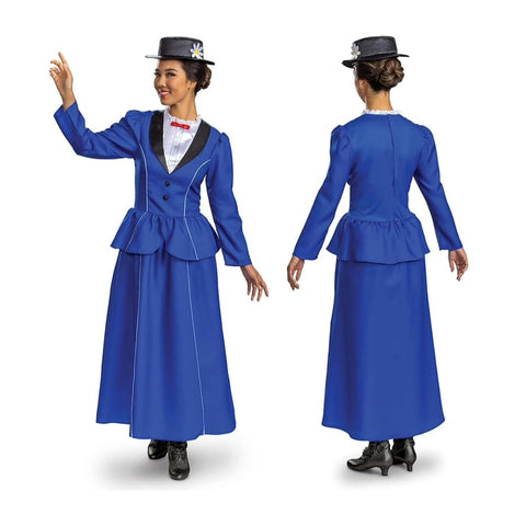 Disguise 144689E-EU-4 Disney MARY POPPINS COAT AD L 12-14 Fancy Dress Costume, Girls, Multi