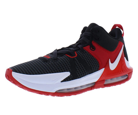 Nike Men's Lebron Witness 7 Basketball Shoe, Black/White-University Red, 12 M US