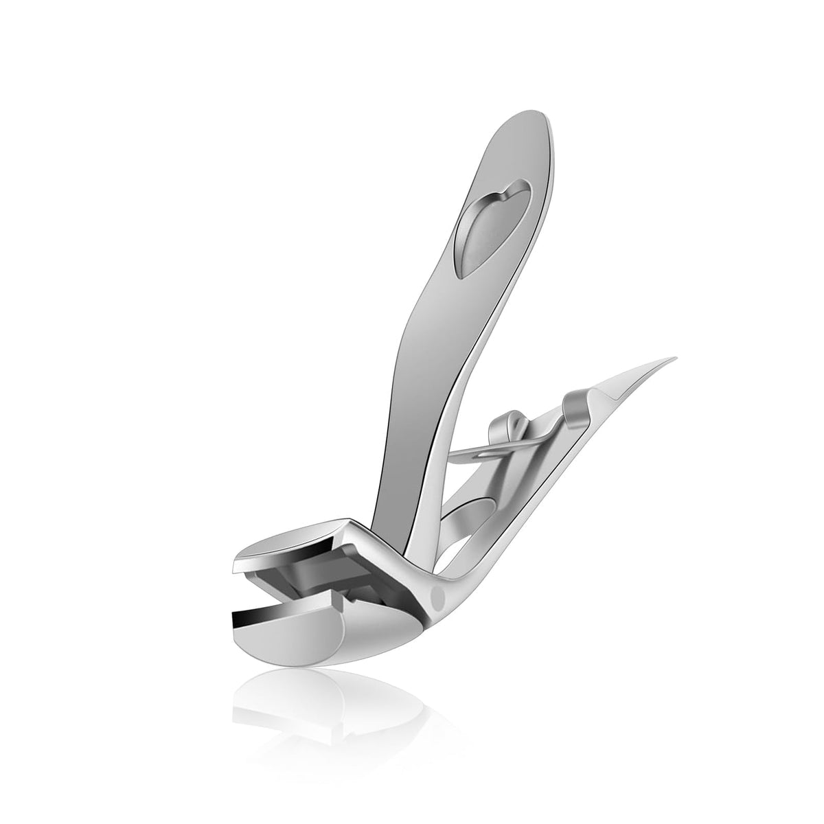 ZWIN Thick Nail Clipper Angled Head Nail Clippers Nail Cutter Trimmer with Catcher Stainless Steel Nail Care Tool Anti-Splash Toenail Clipper for Men Women Seniors