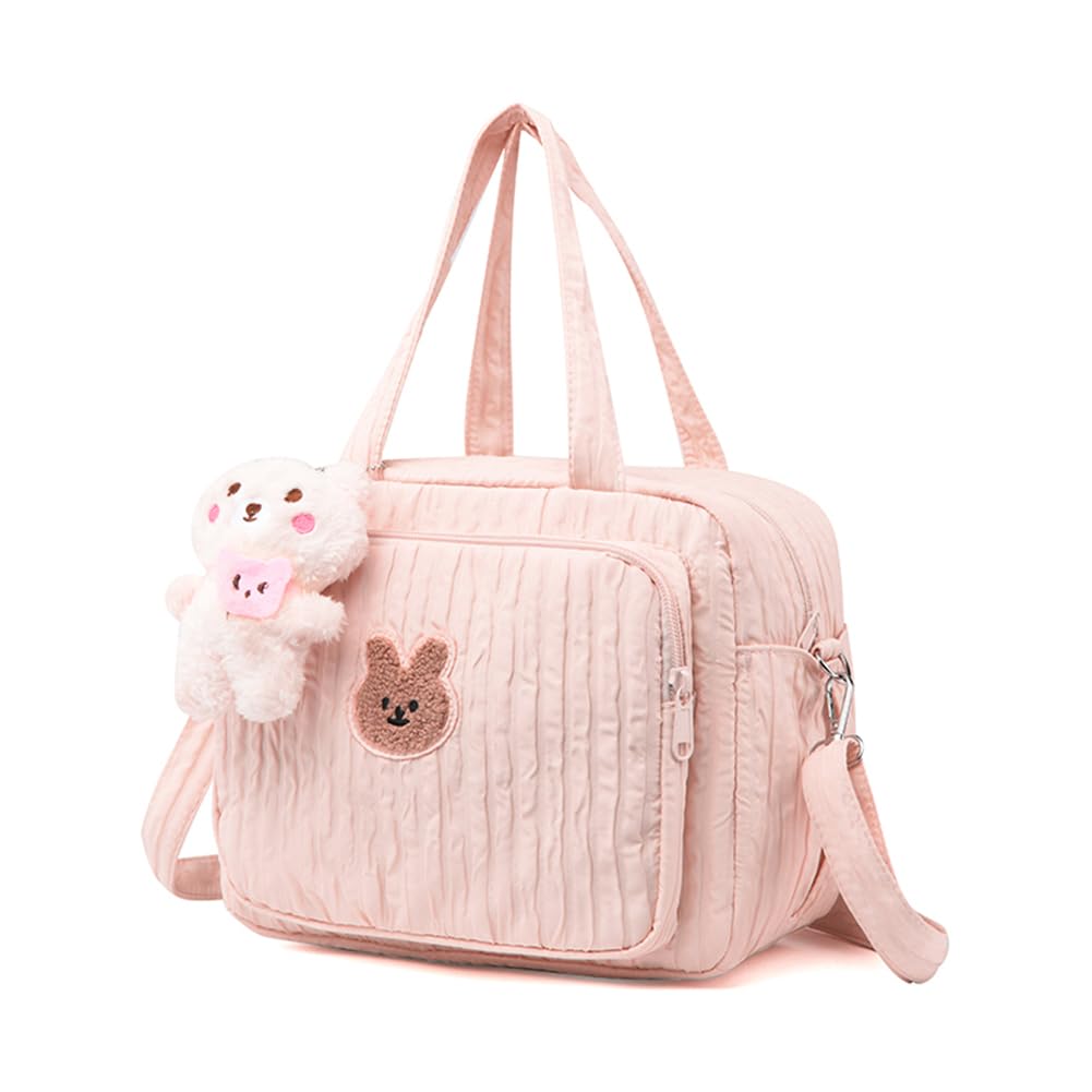 Lushandy Baby Diaper Bag Tote, Mommy Bag Cute Baby Nappy Bag Crossbody Travel Diaper Tote Multifunction Baby Storage Bag