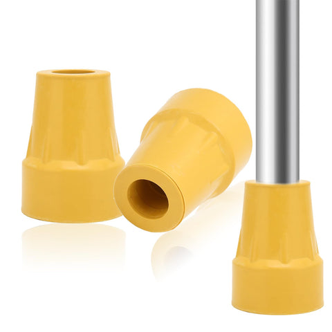 2 Pcs Crutch Tips, Replacement Rubber Cane,Hiking Walker Tips,19mm Crutches Rubber Ends, Shock Absorbing Heavy Duty Crutches Tip Replacement for Crutch Walker Cane