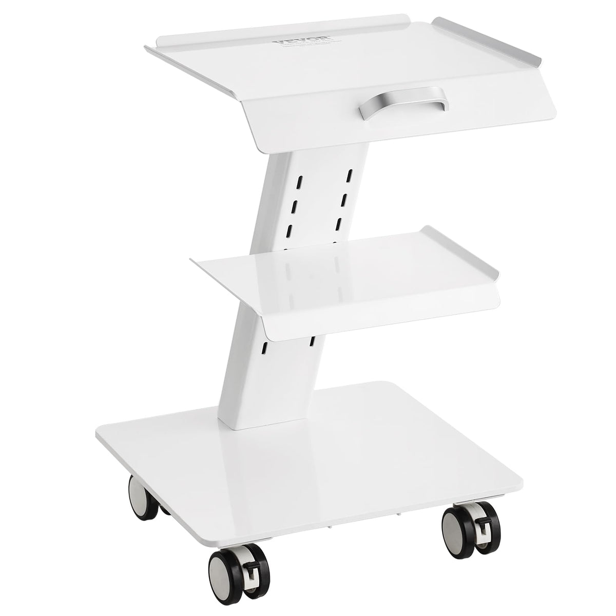 VEVOR Medical Cart,3-Layer Lab Cart 70.5 LBS Load Capacity,Heavy Duty Esthetician Cart with 4 PE Wheels for Lab, Hospital, Dental Office, Salon and More