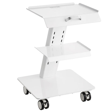 VEVOR Medical Cart,3-Layer Lab Cart 70.5 LBS Load Capacity,Heavy Duty Esthetician Cart with 4 PE Wheels for Lab, Hospital, Dental Office, Salon and More