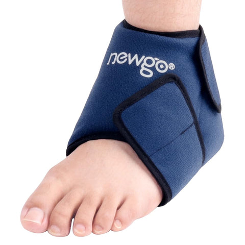 NEWGO Ankle Ice Pack Wrap Reusable Ice Pack for Ankle Injuries, Foot Ankle Ice Wrap Ankle Cold Packs for Sprained Ankle, Sports Injuries, Swelling, Bruise, Post-Surgery Recovery