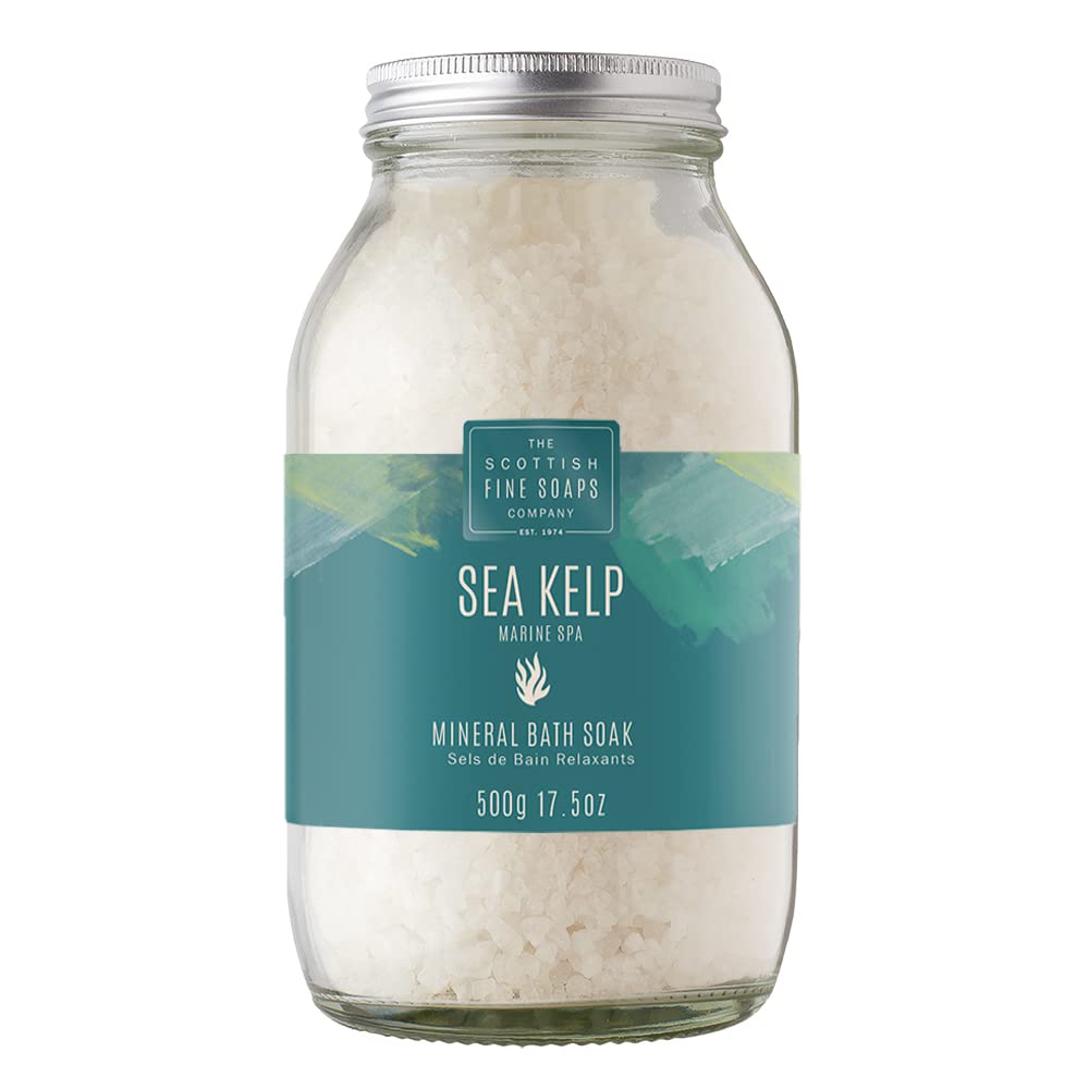Scottish Fine Soaps Sea Kelp Marine Mineral Bath Soak 500g Glass Jar