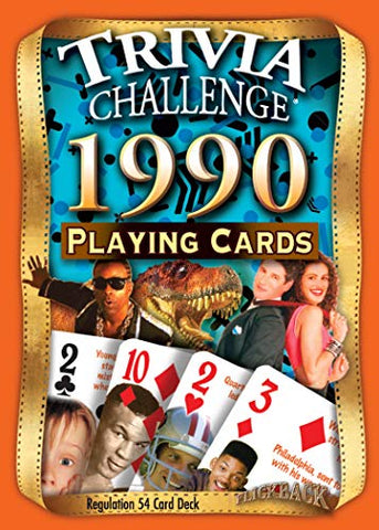 Flickback 1990 Trivia Playing Cards for Birthday or Anniversary
