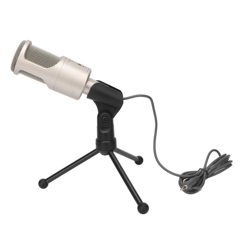 3.5mm Gaming Mic, 3.5mm PC Microphone High Sensitivity Portable Professional with Mic Stand for Vocals for Google Voice for Yahoo