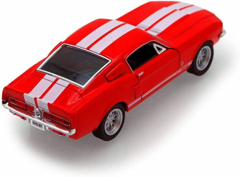 Kinsmart 1967 Shelby GT-500 Collectible Die-Cast Car- 1:38 Scale (Red)