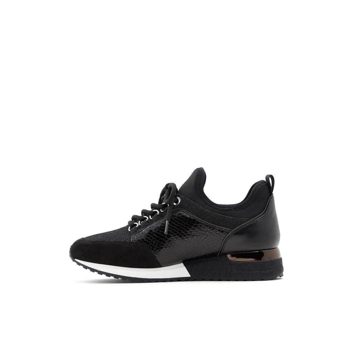 ALDO womens Courtwood Fashion Lace Up Sneaker, Black, 11 US
