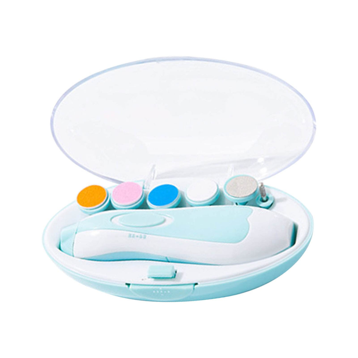6 in 1Baby Nail Trimmer Electric, Baby Nail File Infant Nail Clippers with 1 Infant Nail Trimmer 8 Trimmer Head for Newborn Infant Toddler or Adult