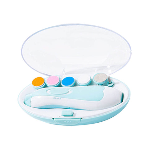 6 in 1Baby Nail Trimmer Electric, Baby Nail File Infant Nail Clippers with 1 Infant Nail Trimmer 8 Trimmer Head for Newborn Infant Toddler or Adult