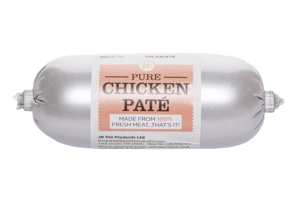 JR Pet Products 20 x 80g Pure Chicken Pate PÃƒÆ’Ã†â€™Ãƒâ€ Ã¢â‚¬â„¢ÃƒÆ’Ã¢â‚¬Å¡Ãƒâ€šÃ‚Â¢tÃƒÆ’Ã†â€™Ãƒâ€ Ã¢â‚¬â„¢ÃƒÆ’Ã¢â‚¬Å¡Ãƒâ€šÃ‚Â© Dog Treat Reward Made From 100% Human Grade Fresh Meat