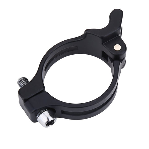 Bike Derailleur Clamp, Front Mech Clamp Alloy Braze on Front Mech Derailleur Clamp Adapter Front Mech Black 31.8/34.9mm (34.9mm-Black)