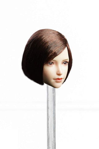 Phicen 1/6 Scale European and American Head Sculpt for 12" Female Body Hot Toys (Short Brown Hair)