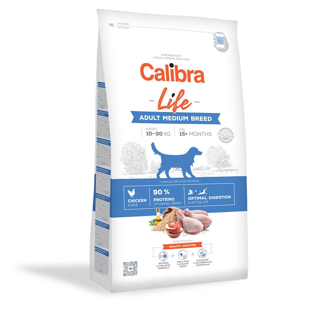Calibra - Dog Life Adult Medium Breed Chicken 12 kg - (381092)