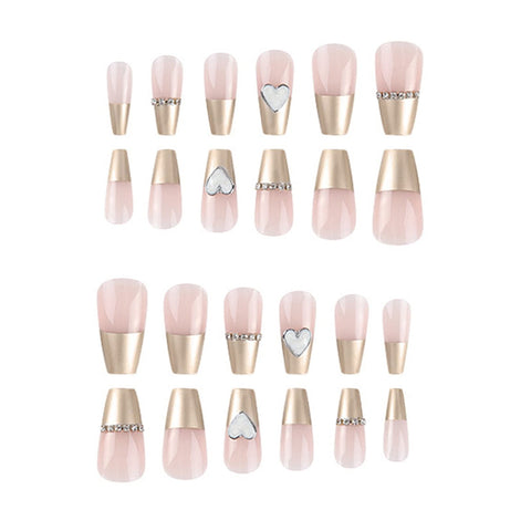 Generic 24Pcs Fake Nails Nail Decoration Beautiful Bowknot Decor Press On Nails A