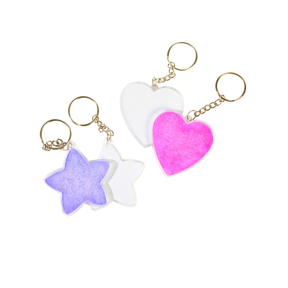 Colorations Create Your Own Keychain Craft Kit for Kids, Set of 12 - DIY Kit for Kids that Encourages Creativity - Easy and Fun - Includes Supplies to Make 12 Personalized Keychains