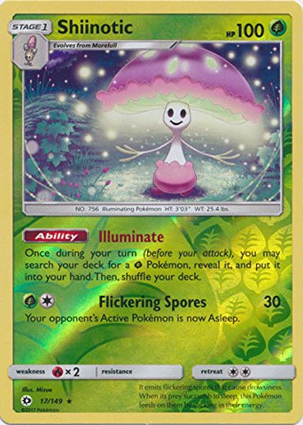 Pokemon - Shiinotic - 17/149 - Holo Rare - Reverse Holo - Pokemon Sun & Moon