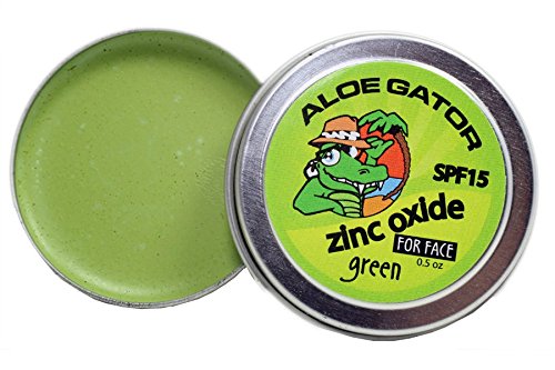 Aloe Gator SPF 15 Zinc Oxide Water Resistant Suncare for Face, Green