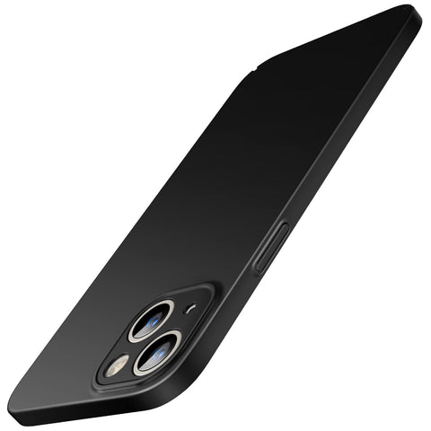 JETech Upgraded Slim (0.85 mm Thin) Case for iPhone 14 Plus 6.7-Inch, Camera Lens Cover Full Protection, Slim Fit Ultra Thin Lightweight Matte Hard PC, Support Wireless Charging (Black)