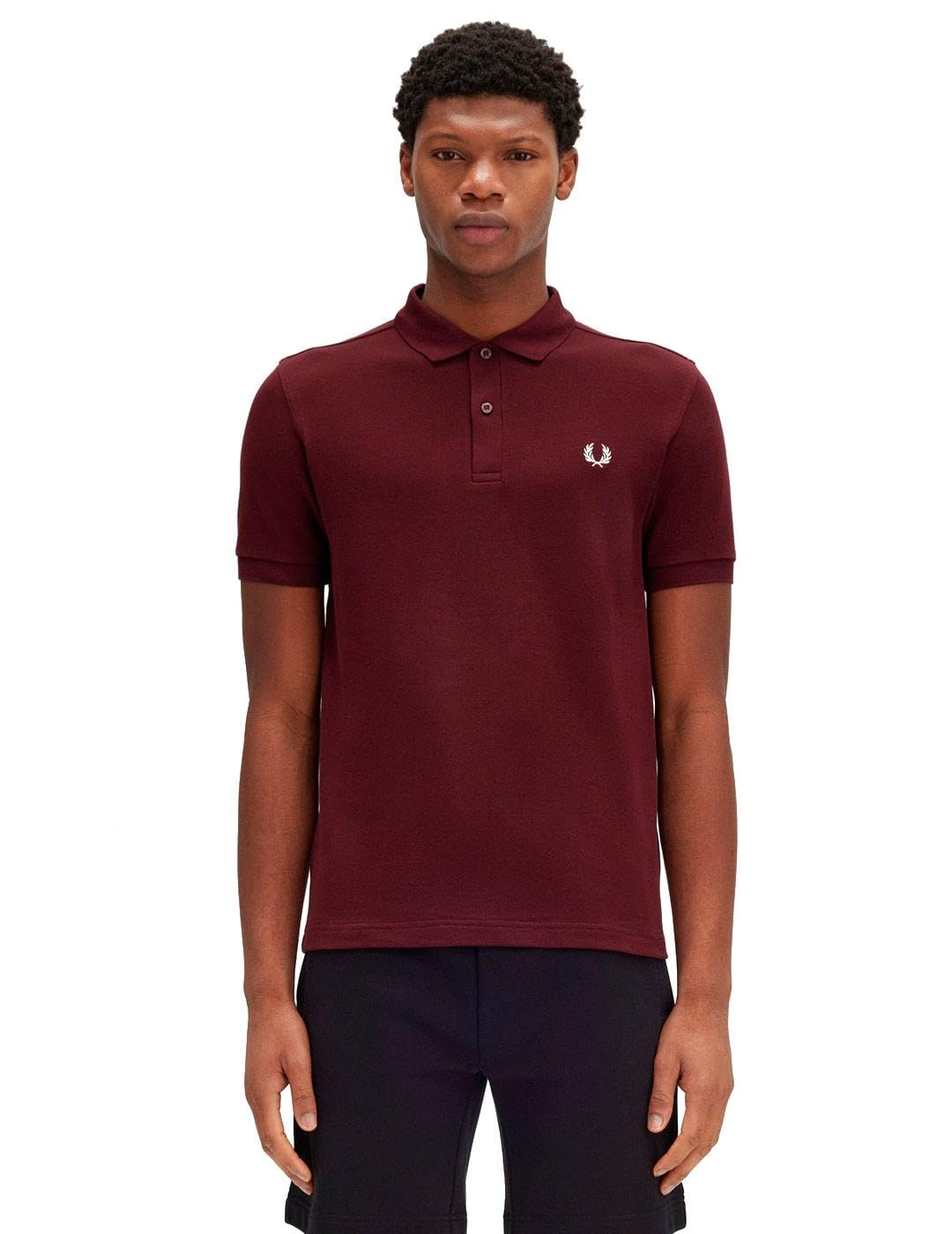 Fred Perry plain shirt, polo - s, Bull's Blood