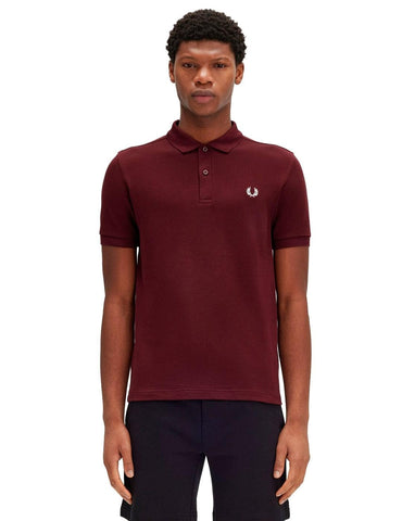 Fred Perry plain shirt, polo - s, Bull's Blood