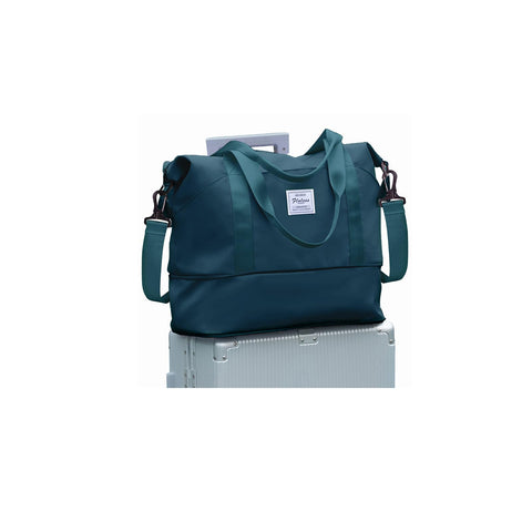 SZLX for Ryanair Airlines Cabin Bag 40x20x25 Underseat Foldable Travel Duffel Bag Holdall Tote Carry on Hand Luggage Overnight for Women and Men 20L(Peacock Blue)